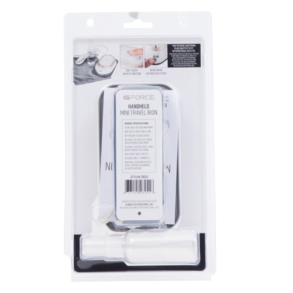 G-FORCE White Handheld Mini Travel Iron - Picture 2 of 2